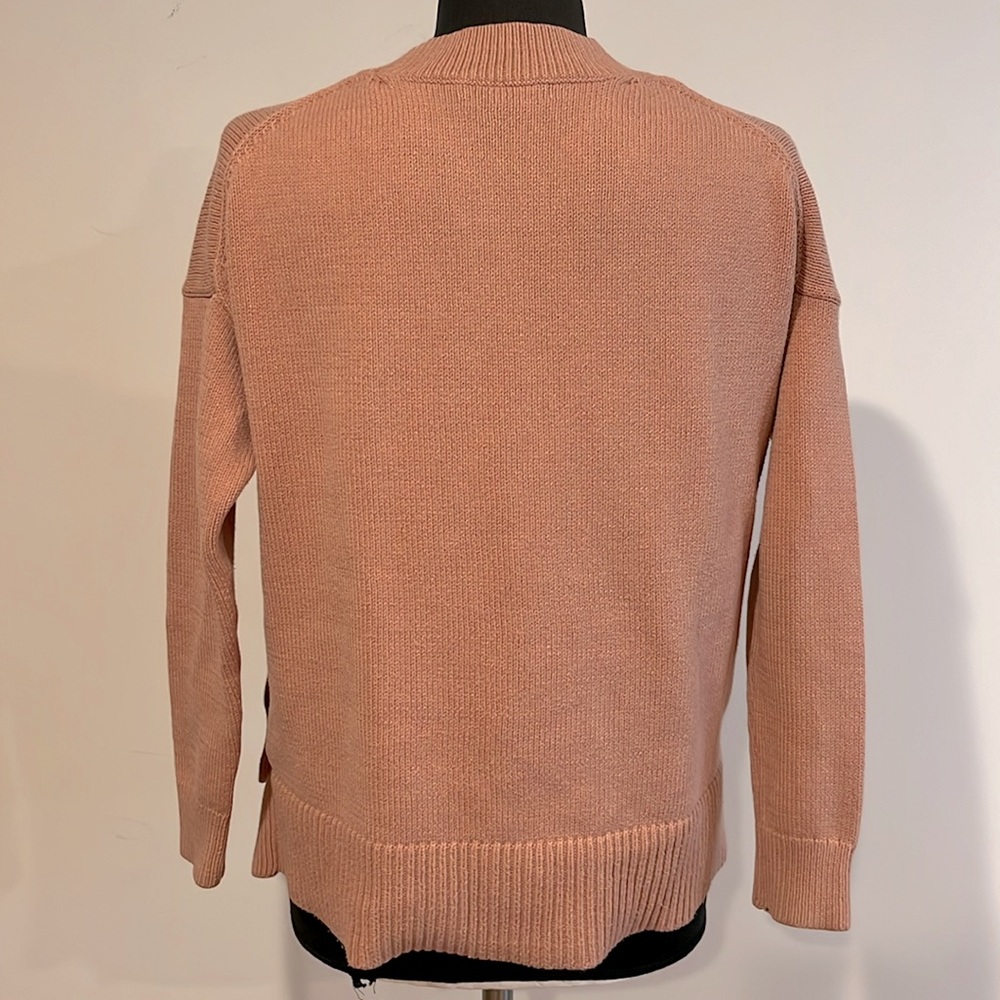 Madewell -woman’s brownstone pullover sweater cotton blend in dusty rose size XS - Picture 9 of 15
